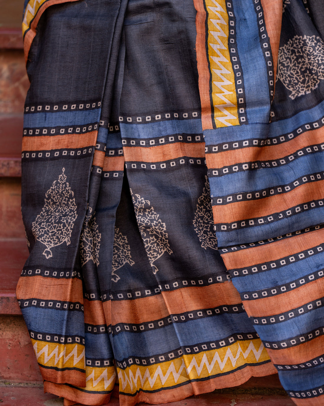 Neelambara Siuli Batik Pure Silk Saree