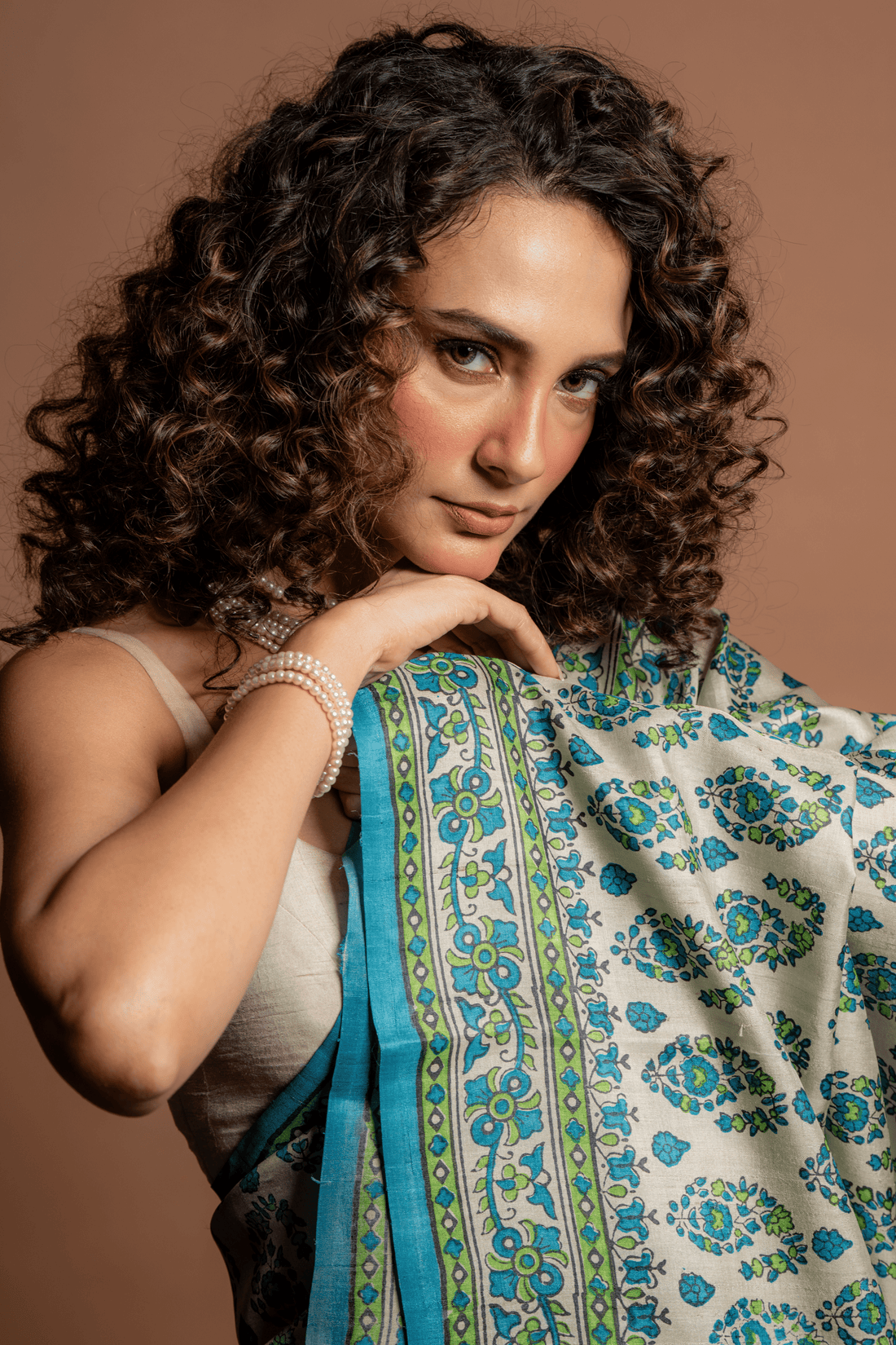 Oasis Bloom Cotton: Effortless Style in Hand-Printed Comfort