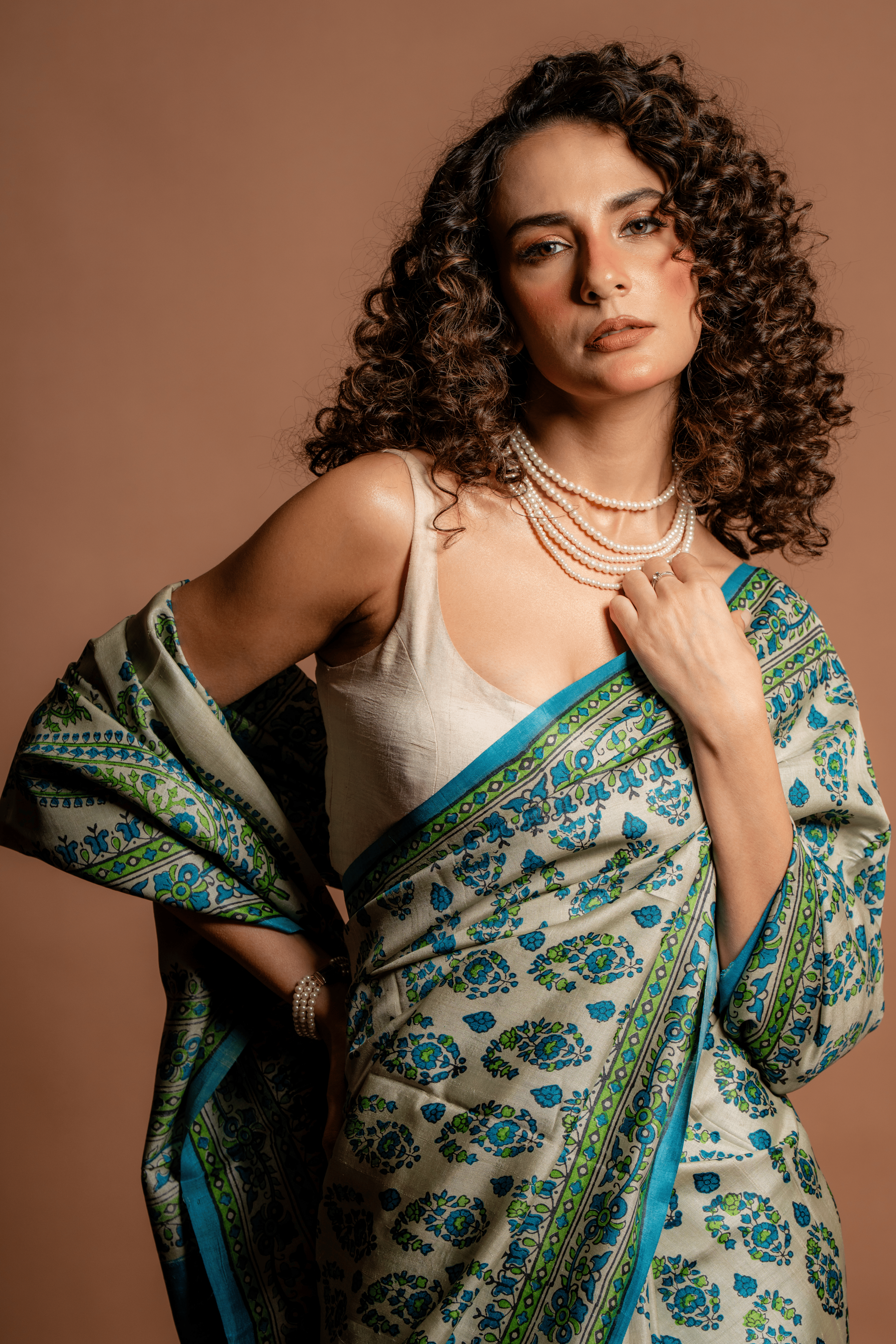 Oasis Bloom Cotton: Effortless Style in Hand-Printed Comfort