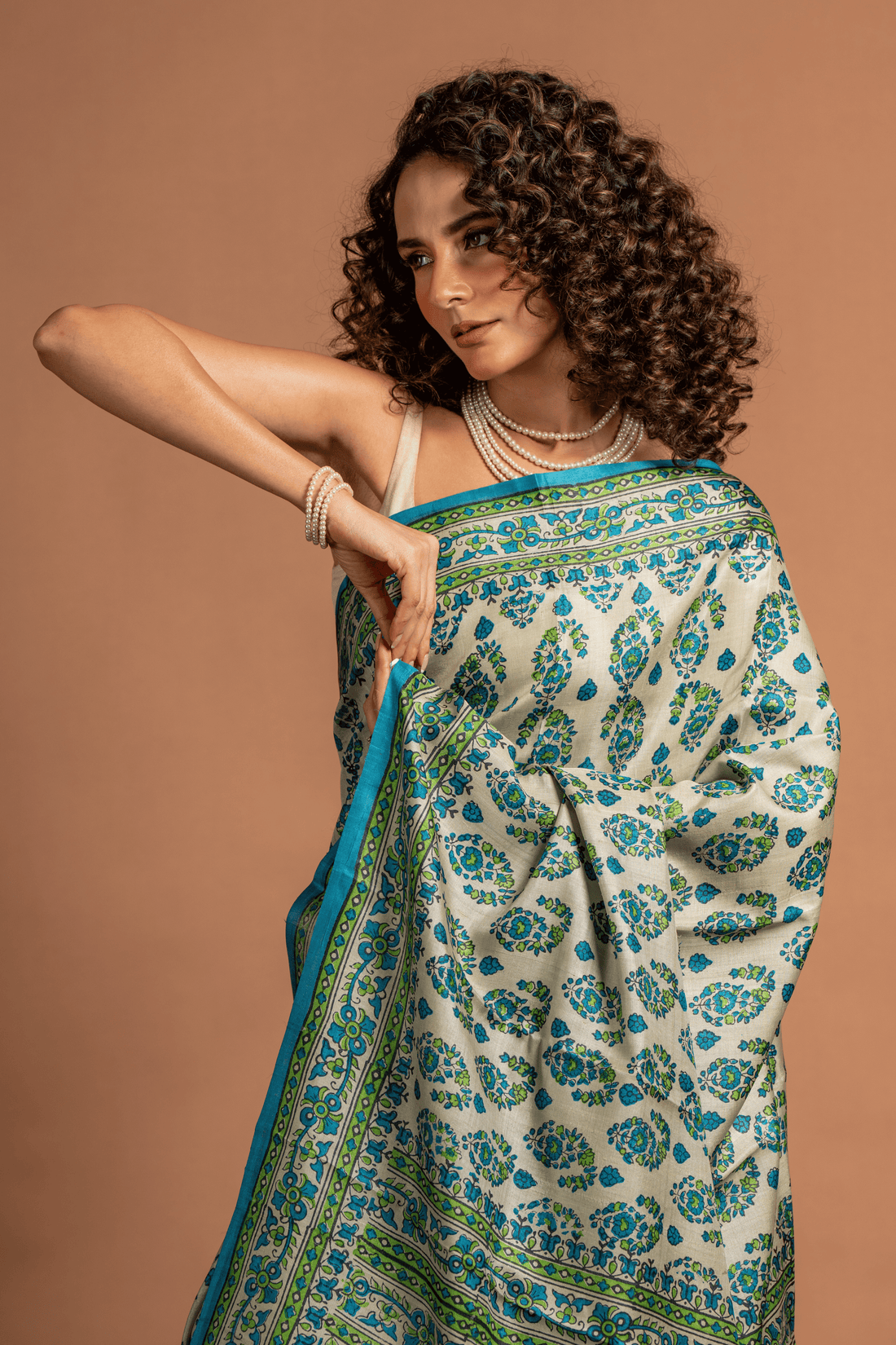 Oasis Bloom Cotton: Effortless Style in Hand-Printed Comfort