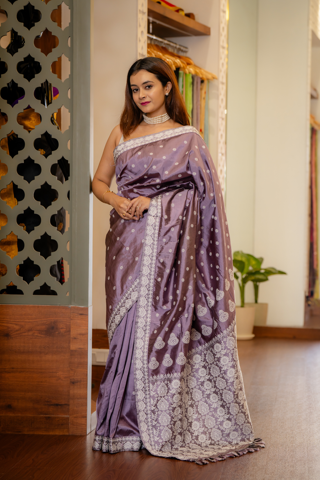 Lilac Whisper: The Art of Hand-Finished Silk Mastery