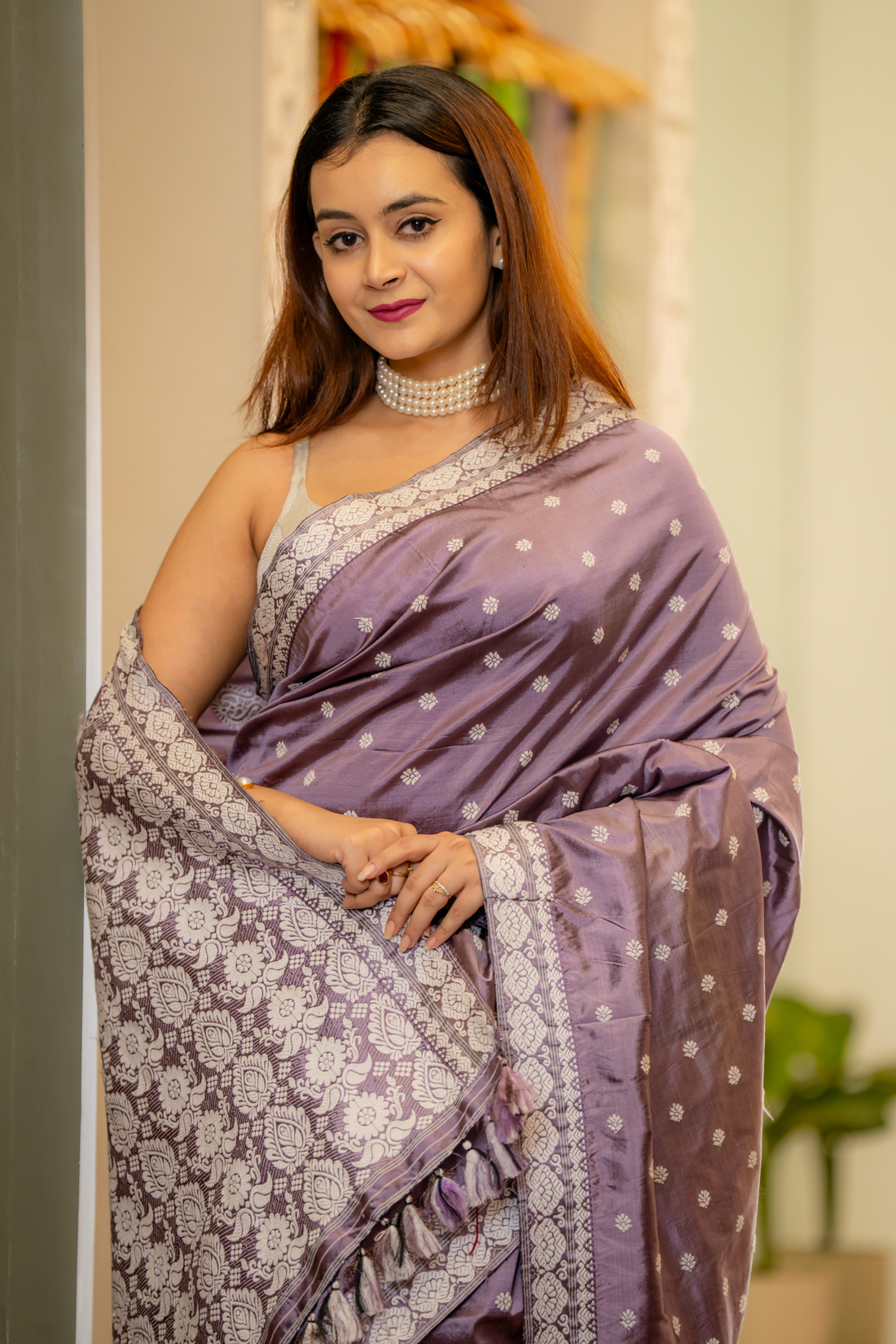 Lilac Whisper: The Art of Hand-Finished Silk Mastery