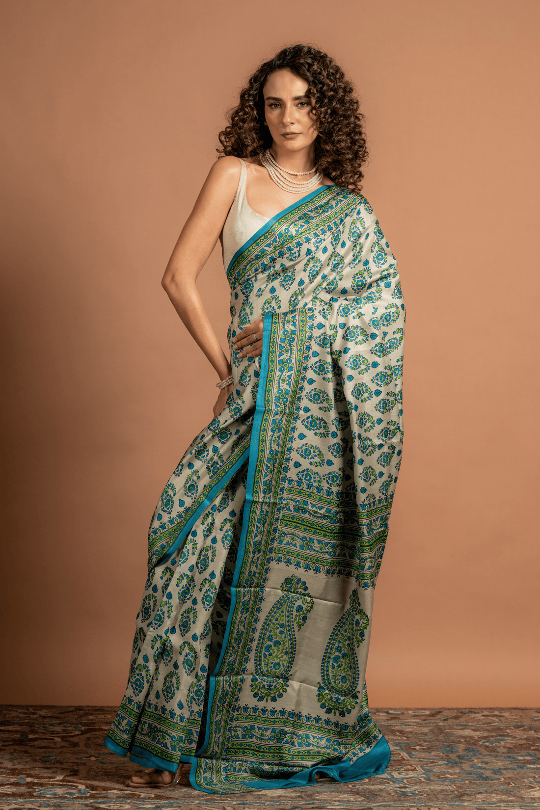 Oasis Bloom Cotton: Effortless Style in Hand-Printed Comfort