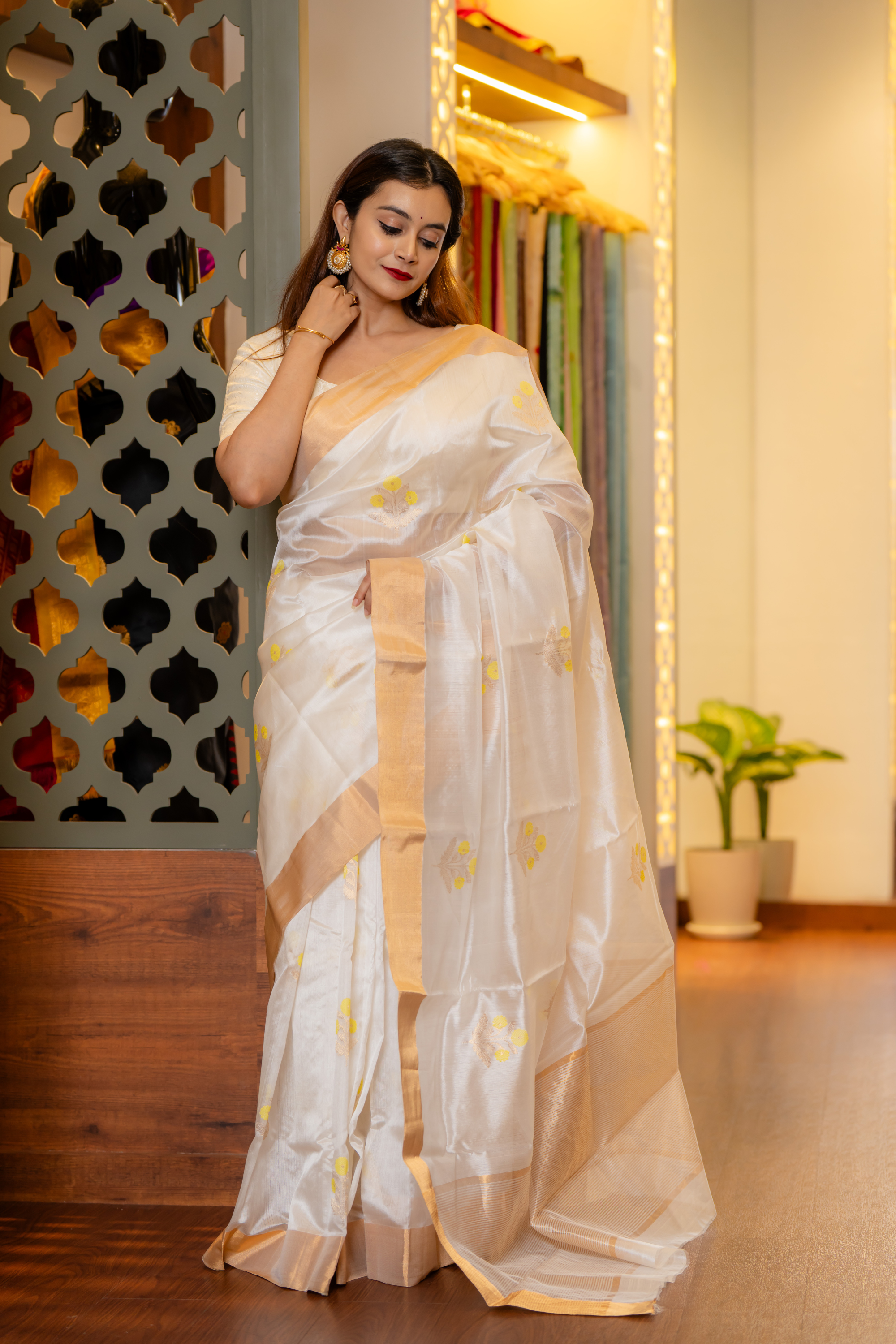 Ivory Cloud: The Ethereal Dazzle of Organza Silk