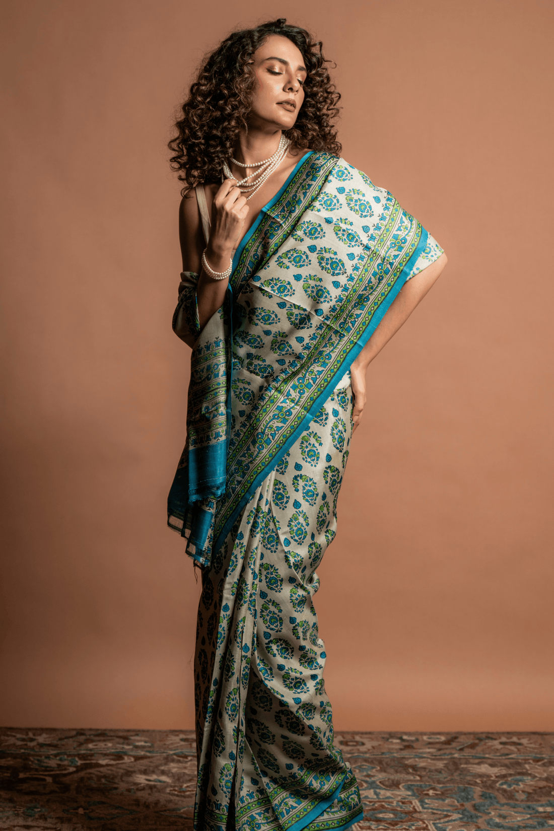 Oasis Bloom Cotton: Effortless Style in Hand-Printed Comfort