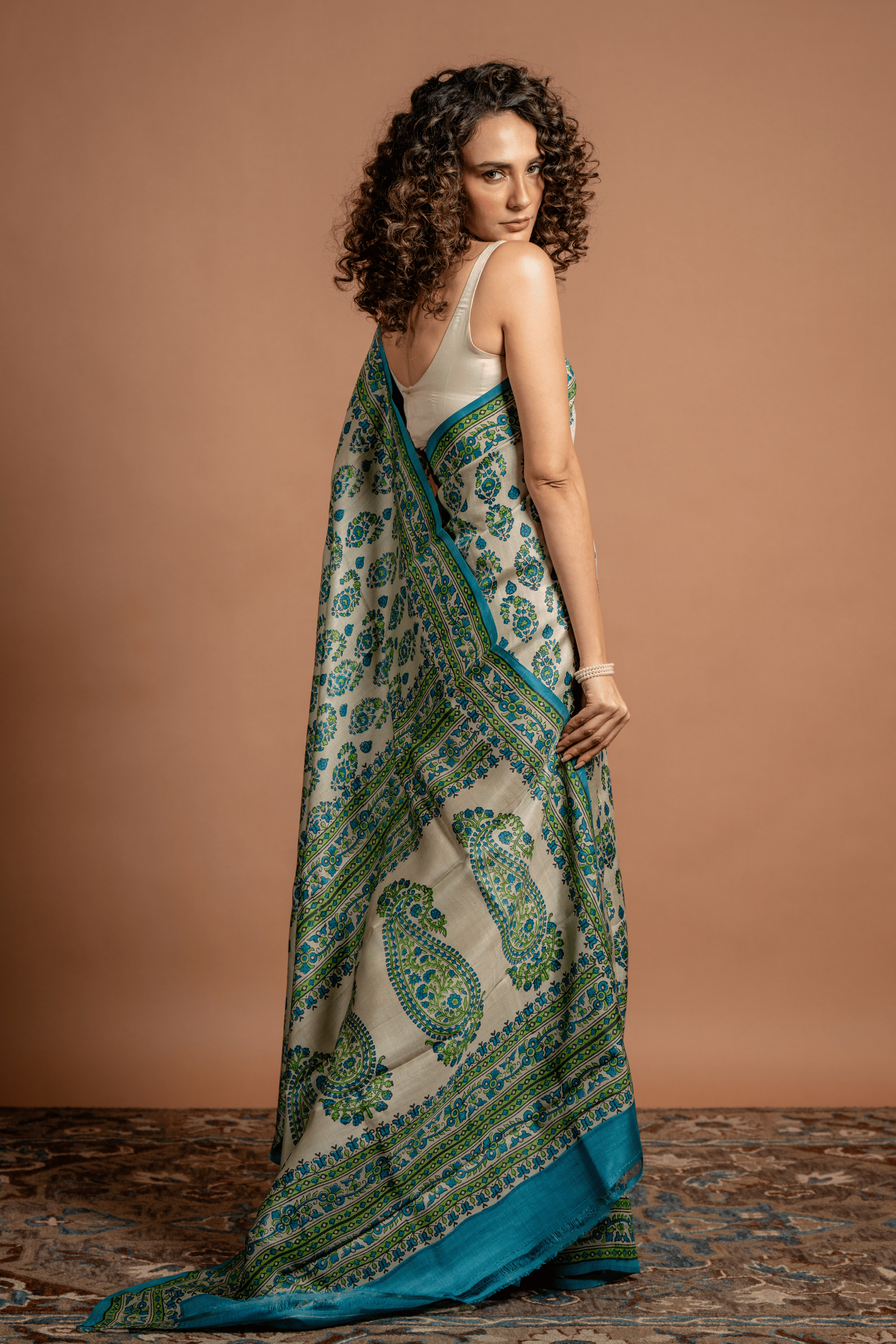 Oasis Bloom Cotton: Effortless Style in Hand-Printed Comfort