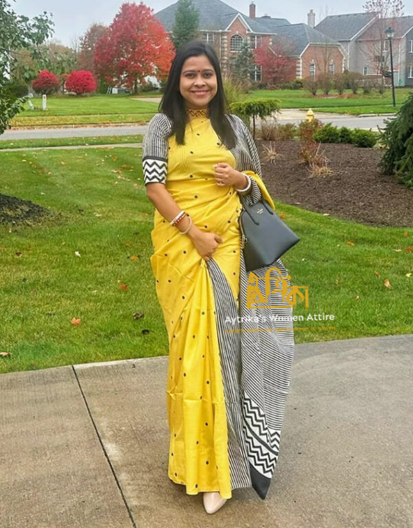 Pure Silk Yellow Saree