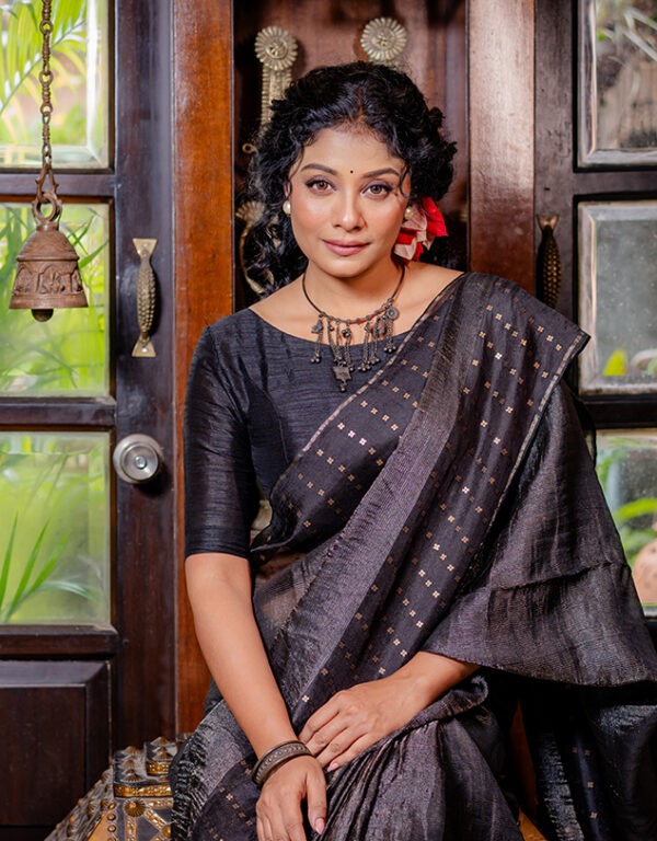 Handwoven Bangalore Silk Sequins Weave