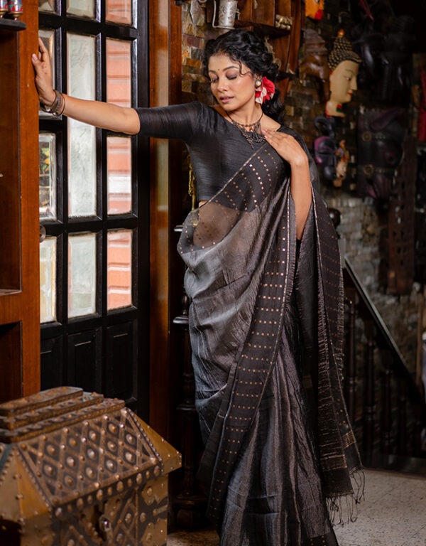 Handwoven Bangalore Silk Sequins Weave