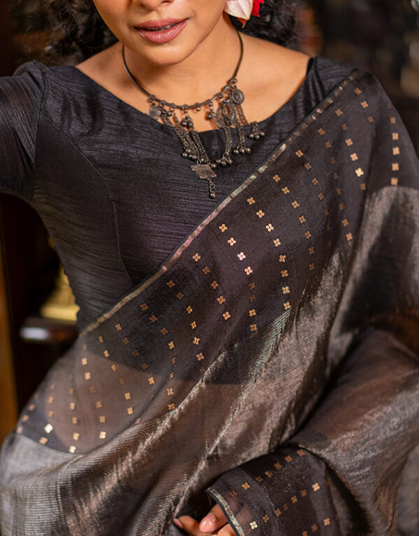 Handwoven Bangalore Silk Sequins Weave