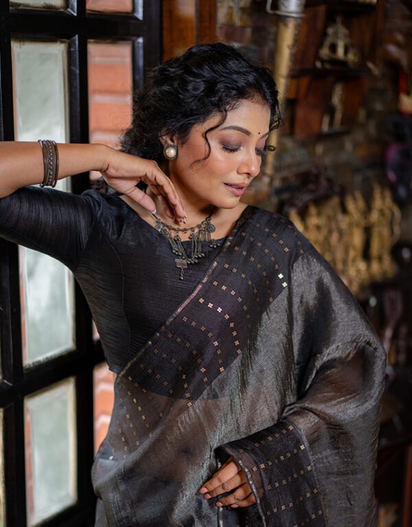 Handwoven Bangalore Silk Sequins Weave