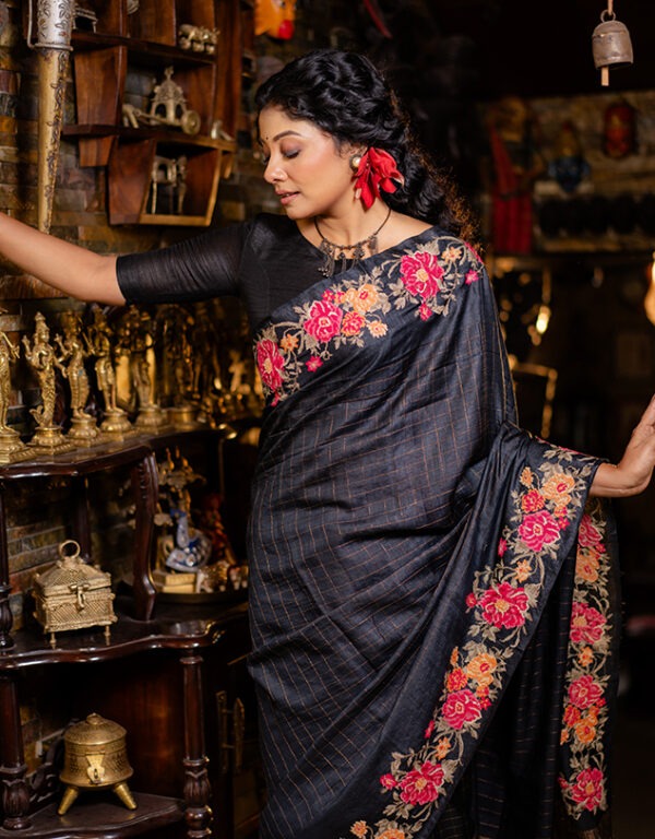 Embroidery Work on Tussar