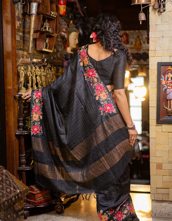 Embroidery Work on Tussar